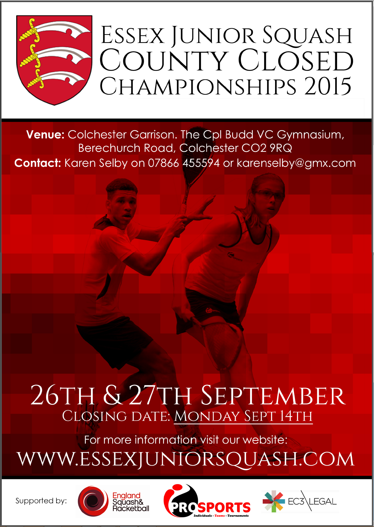 Essex Junior Closed entries end on Monday Sept 14th