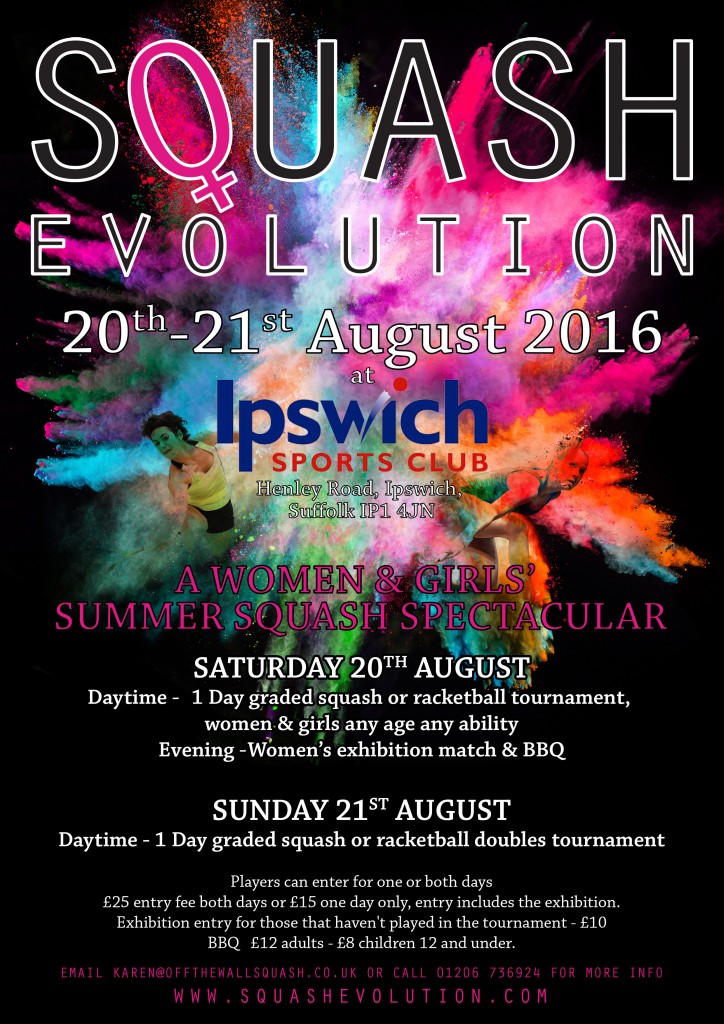 Squash Evolution women’s event heads for Ipswich
