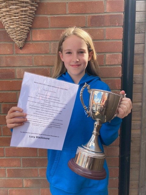 Lucy caps amazing year of squash with Mersea Island Achievement Award