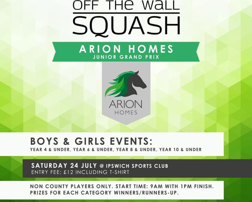 Register now for Off the Wall Squash Junior Grand Prix event