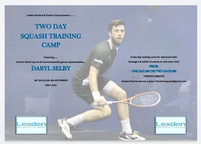 Two-day training camp with Commonwealth Games medallist Daryl Selby